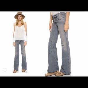 Free People Gold Coast Sateen Flare Pants